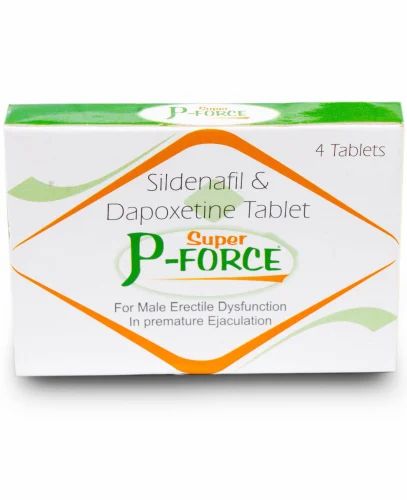 Super P-Force mit Sildenafil 100 mg + Dapoxetin 60 mg - Doppelwirkung gegen Erektionsstörungen und vorzeitigen Samenerguss. Rezeptfrei in geprüften Deutschland Online-Apotheken